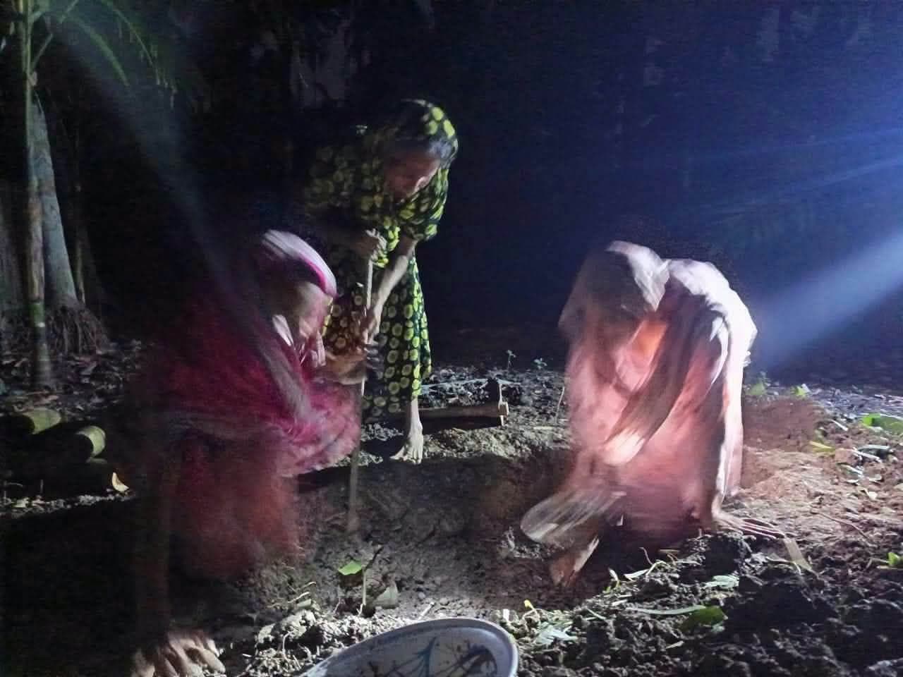 A daughter digs her Freedom Fighter father’s grave past midnight